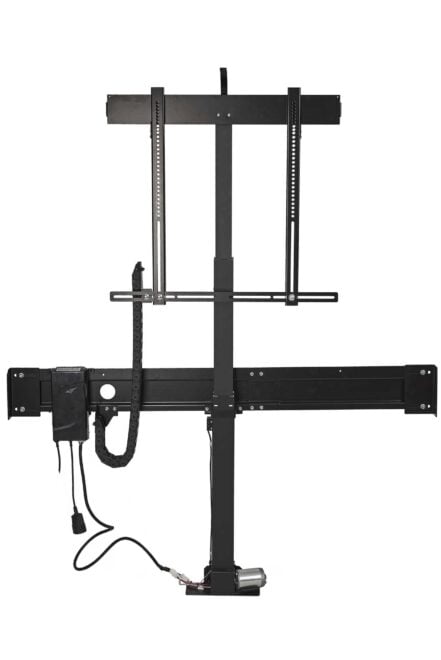 Fully extended motorised TV lift from K-premium series - Sabaj System