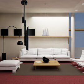 Ceiling TV lift for heavy screens and furniture – K-2 Down