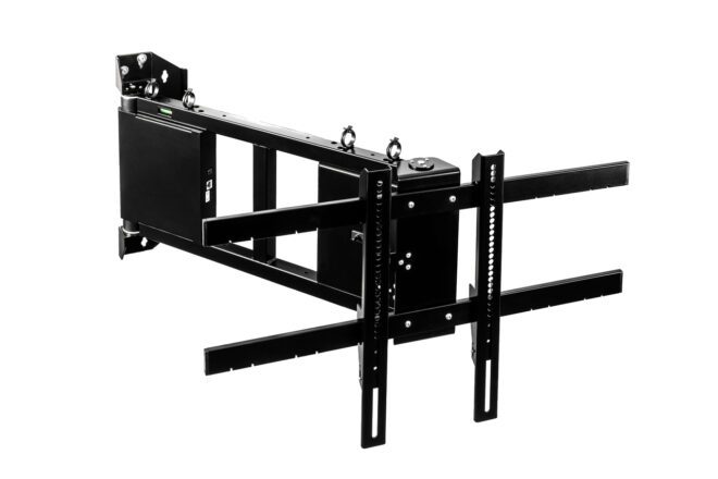 Wall mount for TV with electric rotation and wireless control max. 75 I 35 kg ir OPEN L Sabaj Front system with visible holder tilt