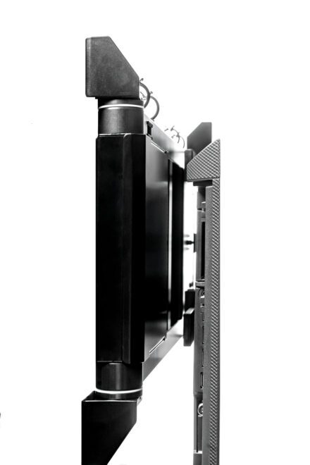 TV wall mount with double electric rotation and remote control max. 75 I 35 kg ir OPEN L Sabaj System view from the wall