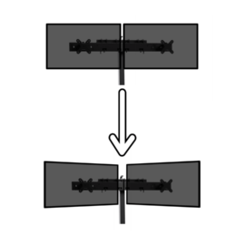 Mount for Connecting 2 Monitors for  Series K, Mobil-lift, Roto-lift