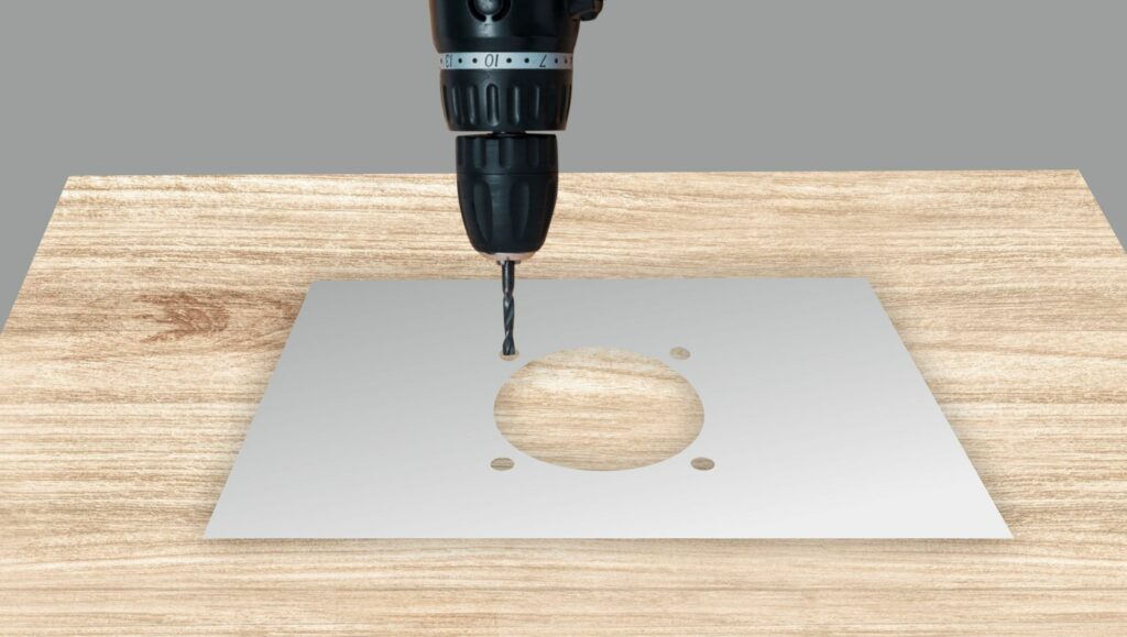 rotating tv stand drilling template