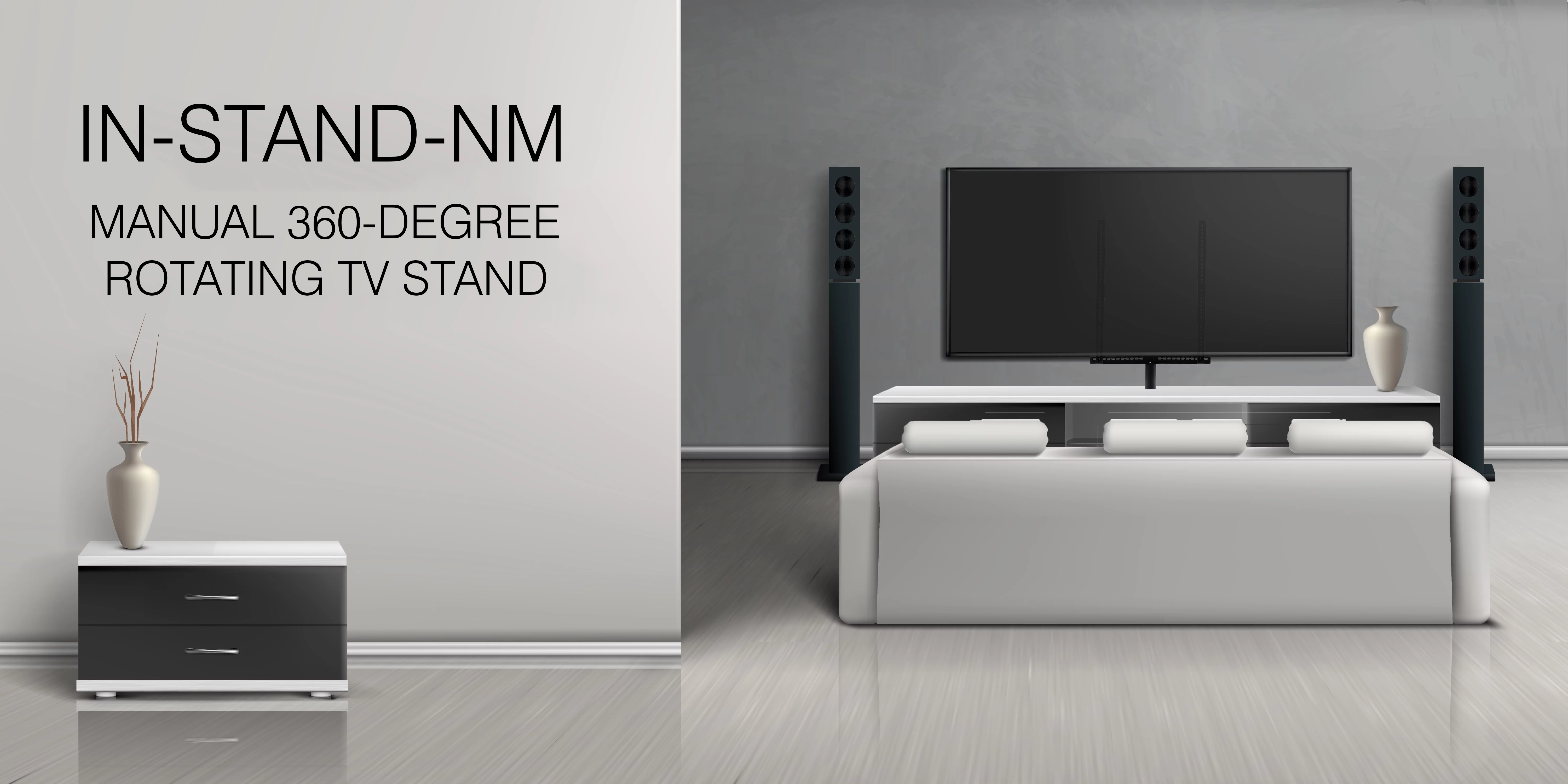 rotating tv stand In modern living room
